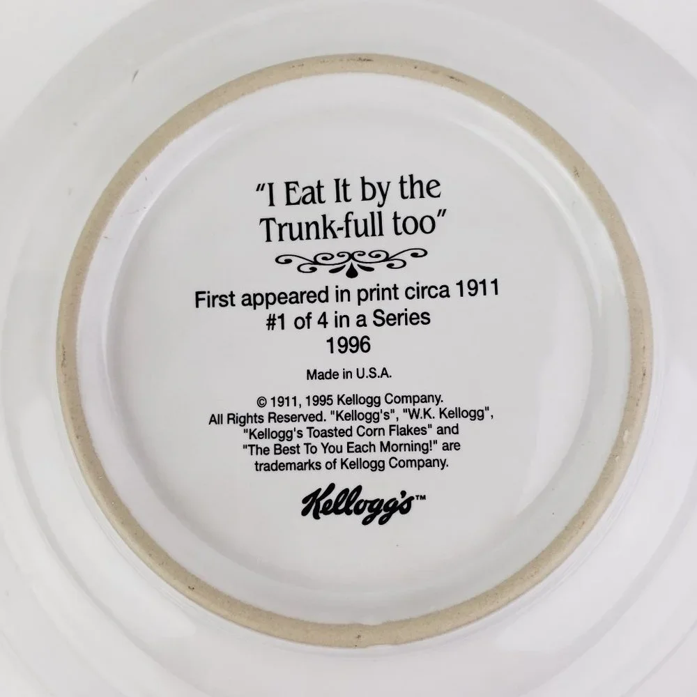 Kellogg's Series of 4 1996 Cereal Bowls